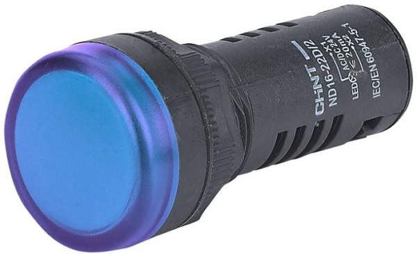 Изображение товара Световой индикатор CHINT 593074 синий винтовой монтаж