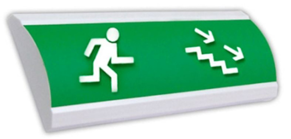 Изображение товара Оповещатель Электротехника и Автоматика ЛЮКС-12 "Человек лестница вправо вниз"