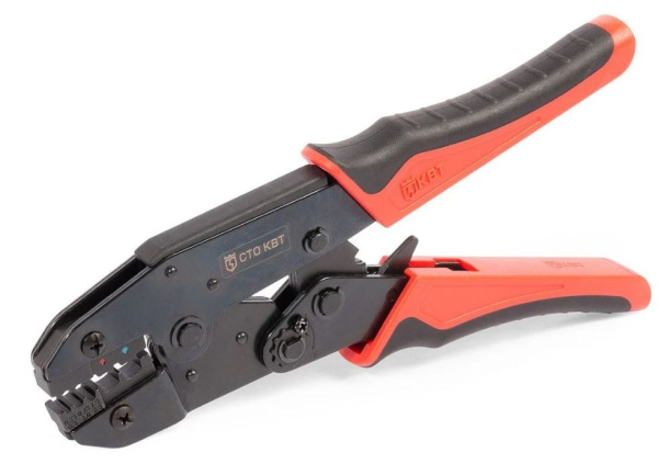 Изображение товара Пресс-клещи КВТ 90758 — профи, овальная/трапец опрессовка, 0.25-2.5 мм²