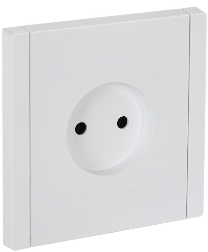 

Розетка без заземления IEK FP-R10-10-K01 FORTE&PIANO без защитных шторок в/к 10А FP218 белый, FP-R10-10-K01