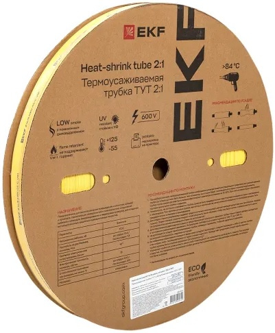 Изображение товара Термоусаживаемая трубка EKF tut-16-y