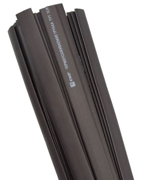 Изображение товара Термоусаживаемая трубка EKF tut-16-b-1m для изоляции кабелей и соединений