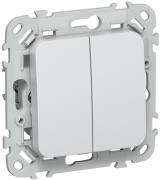 фото Выключатель двухклавишный  IEK FI-V20-0-10-1-K36