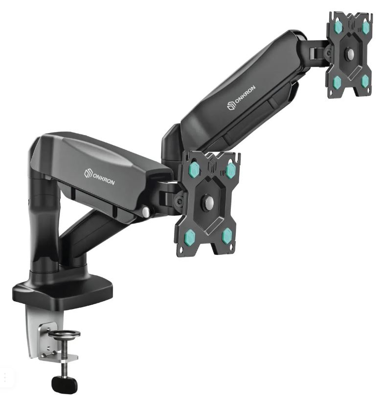 

Кронштейн настольный ONKRON G160 для 2 мониторов 13-32'' макс. 100*100, газлифт, наклон/поворот -+90º, 2 колена, черный, от стены до 450мм, G160