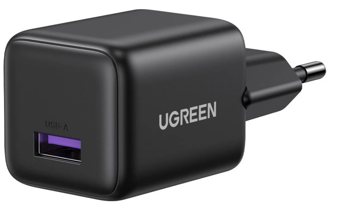

Зарядное устройство сетевое UGREEN X518 75613_ 18W USB-A GaN Fast Charger. Цвет: черный, X518