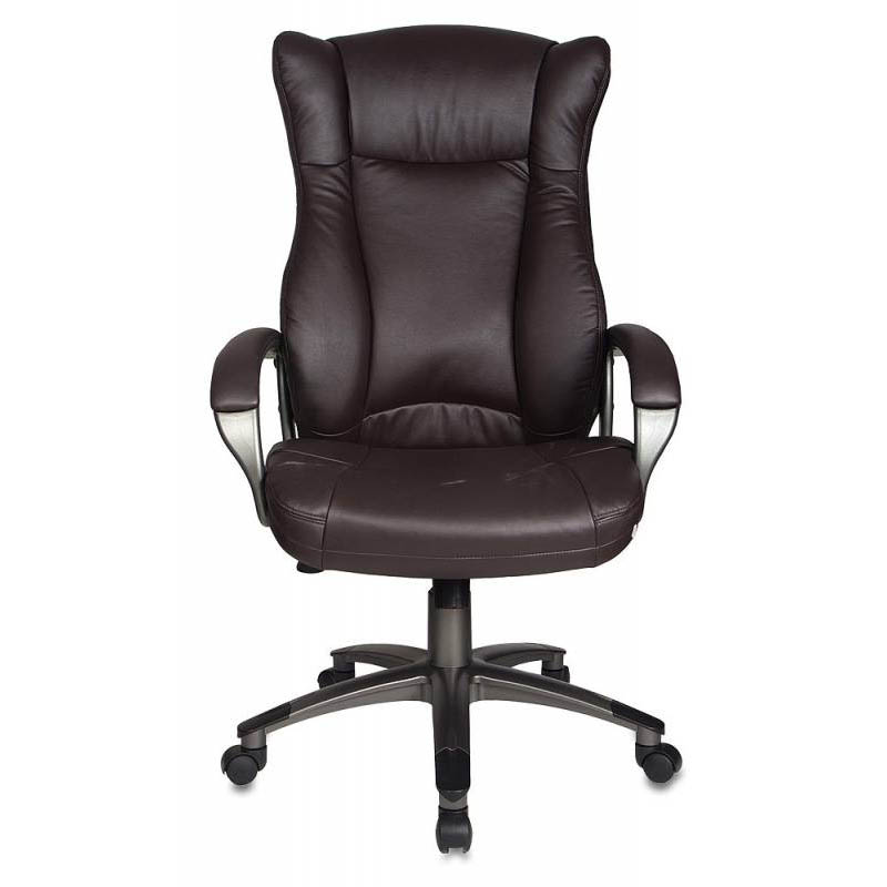 

Кресло Бюрократ CH-879N руководителя, цвет темно-коричневый NE-15 искусственная кожа крестовина пластик, CH-879N