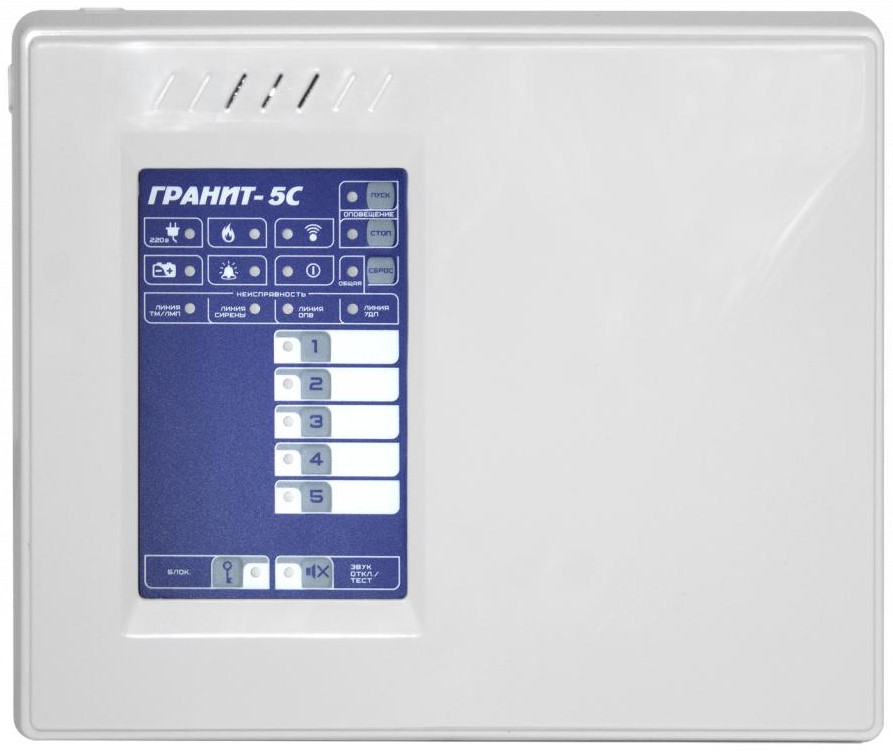 

Прибор приёмно-контрольный Сибирский Арсенал Гранит-5C (GE) приёмно-контрольный и управления охранно-пожарный, Гранит-5C (GE)