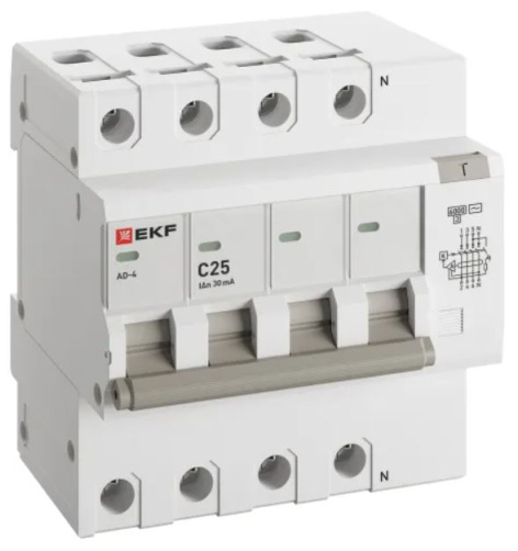 Изображение товара Автомат дифференциальный EKF DA4-6-25-30-pro