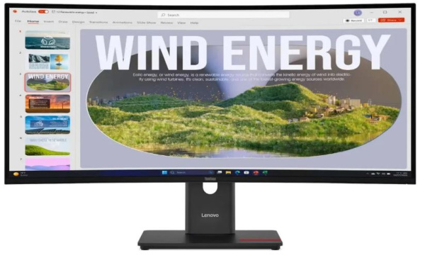 Изображение товара Монитор Lenovo ThinkVision T34WD-40 34 дюйма изогнутый VA 3440x1440