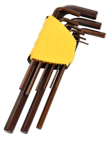 

Набор ключей Deli DL230708G шестигранных удлиненных 9шт S2, размеры 1,5,2,2,5,3,4,5,6,8,10мм, пластиковый держатель, DL230708G