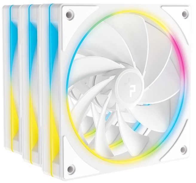 

Вентилятор для корпуса Deepcool FL12R SE WH 3IN1 120mm, 400-1500rpm, 41.14CFM, 25.79dBa (3-pack), FL12R SE WH 3IN1