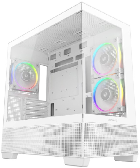 Изображение товара Корпус Deepcool CG380 3F WH белый Mini Tower с прозрачной боковой панелью