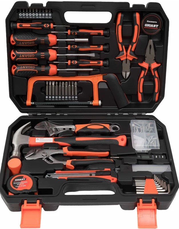 

Набор инструментов Gigant GNJ-102 профессиональный для дома в чемодане, GNJ-102