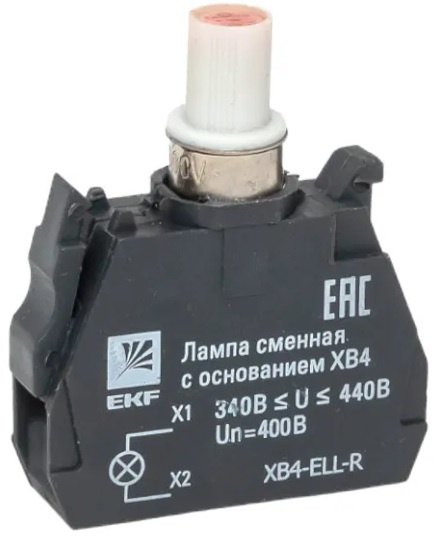 Изображение товара Сменная лампа EKF XB4-ELL-R с основанием BA9s для электрического оборудования