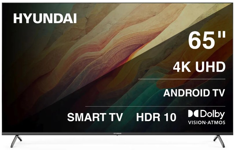 

Телевизор Hyundai H-LED65BU7010 H-LED65BU7009 LED 65" Android TV Frameless Metal черный/черный 4K Ultra HD 60Hz DVB-T DVB-T2 DVB-C DVB-S DVB-S2 USB Wi, H-LED65BU7010