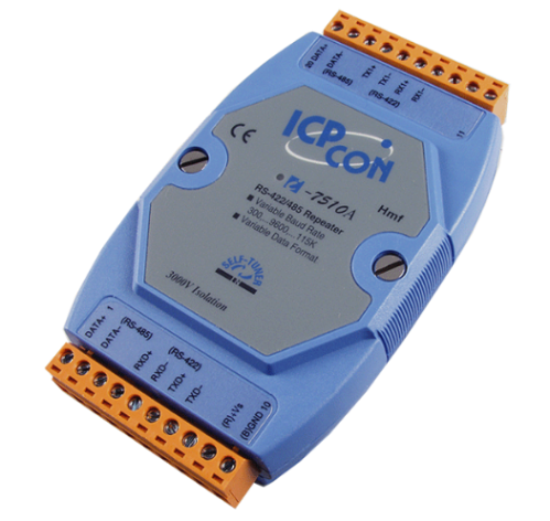 Изображение товара Повторитель ICP DAS I-7510A CR для RS-422 и RS-485 на DIN-рейку