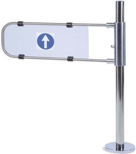 Калитка CAME 001PSBPCWOA 900 мм механическая, с доводчиком, замком, крепежным фланцем и накладкой из нержавеющей стали AISI 304, Н=1000 мм, правая