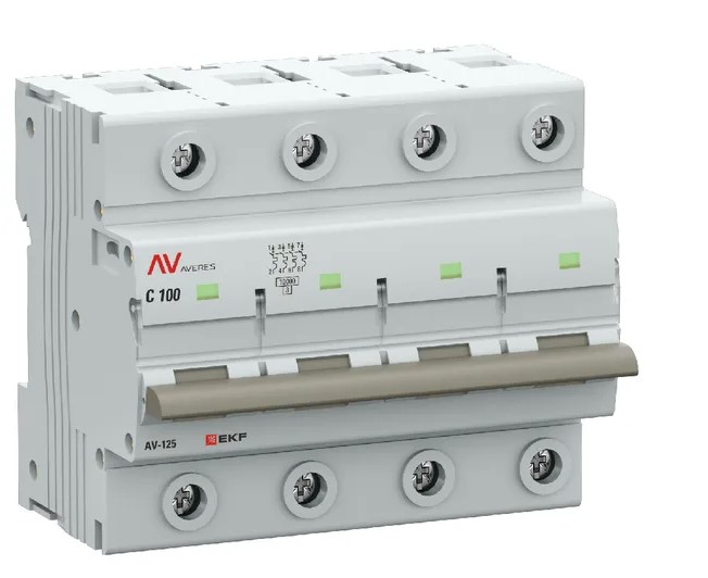 

Автоматический выключатель EKF mcb125-4-125D-av AV-125 4P 125A (D) 10kA AVERES, mcb125-4-125D-av