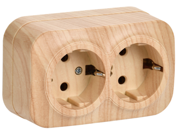 Изображение товара Розетка двухместная с заземлением IEK ERH21-K34-16