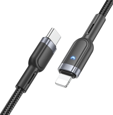 Изображение товара Kабель Hoco U117 Lightning USB Type C 1 2м с защитой от переразряда