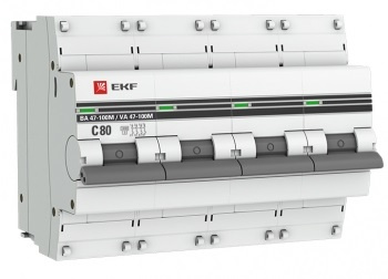 фото Автоматический выключатель  EKF mcb47100m-4-80C-pro в Красноярске
