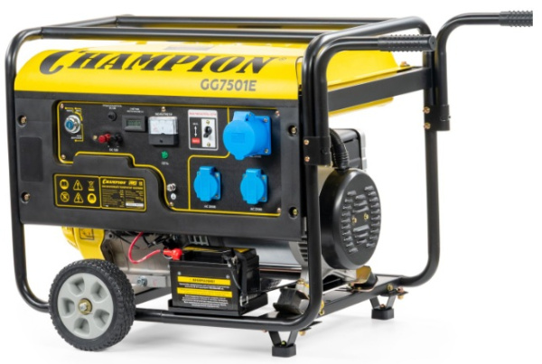 Изображение товара Генератор бензиновый CHAMPION GG7501E мощность 6500 Вт для резервного питания