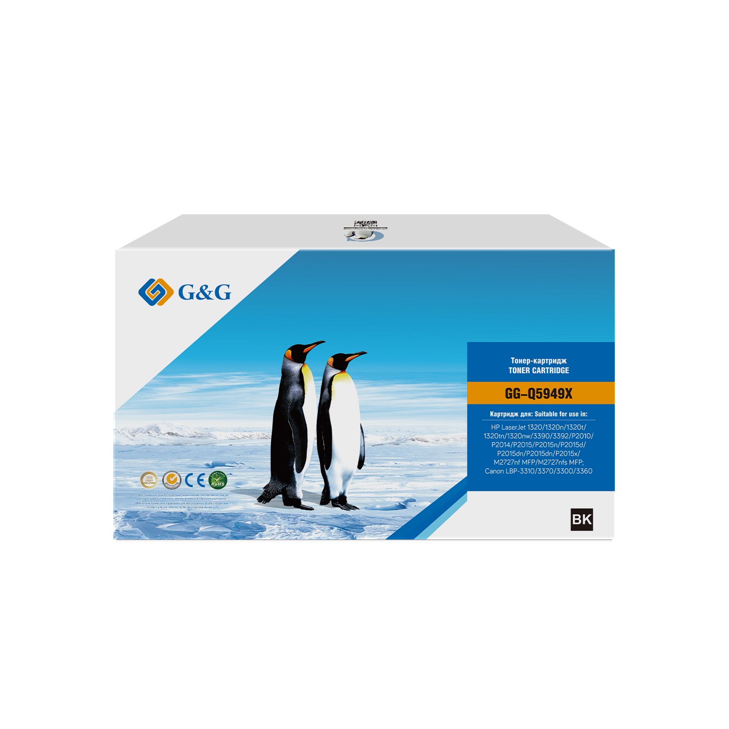 

Картридж G&G GG-Q5949X черный (6000стр.) для HP LJ 1160/1320/3390/3392, GG-Q5949X