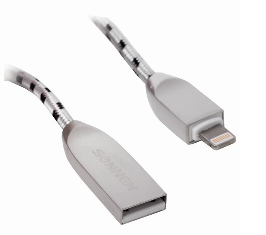 

Кабель интерфейсный SONNEN 513126 USB 2.0-Lightning, 1 м, Premium, медь, для iPhone/iPad, передача данных и зарядка, 513126
