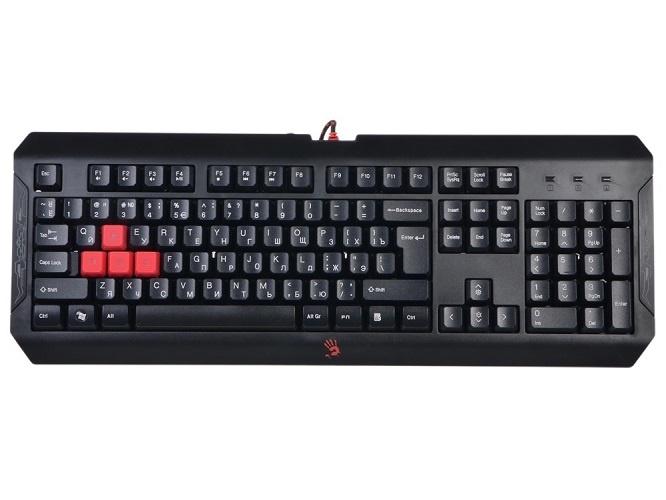 

Клавиатура A4Tech Q100 черная, USB, LED, Q100