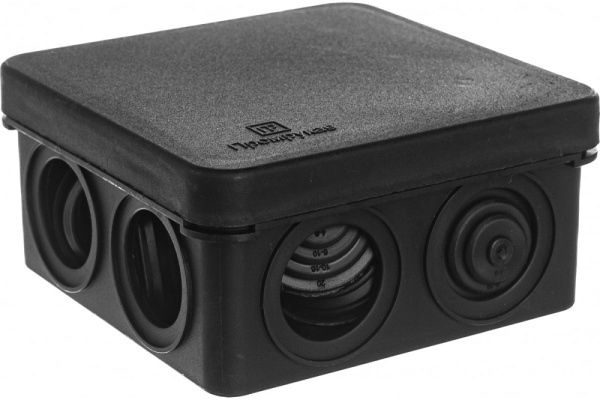 Изображение товара Распределительная коробка Промрукав HF безгалогенная 80х80х40 черная