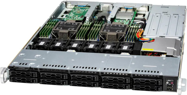 Изображение товара Серверная платформа Supermicro CloudDC двухпроцессорная 1U с NVMe и SAS/SATA