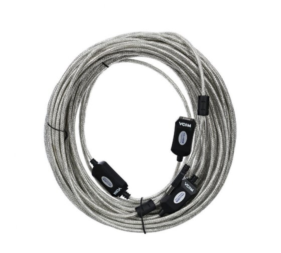 

Кабель интерфейсный USB 2.0 VCOM VUS7049-25M Кабель-адаптер USB2.0-repeater, удлинительный активный Am--Af 25м, VUS7049-25M