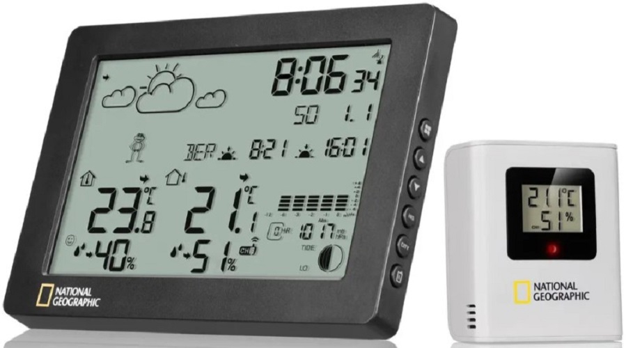 Метеостанция Bresser 9070110 National Geographic BaroTemp HZ, цвет: черный