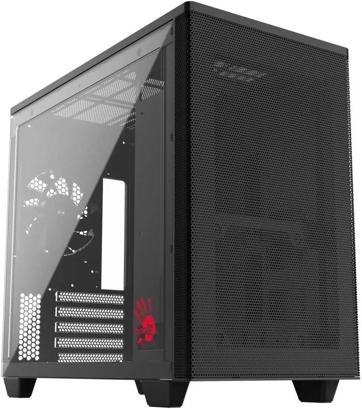 

Корпус mATX Bloody BD-CC117F-BK без БП, боковая панель из закалённого стекла, USB 2.0 USB 3.0, BD-CC117F-BK