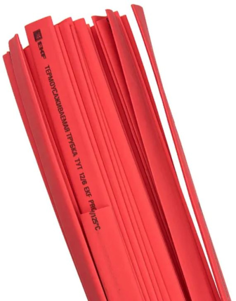 Изображение товара Термоусаживаемая трубка EKF tut-16-r-1m для электроизоляции и защиты кабелей