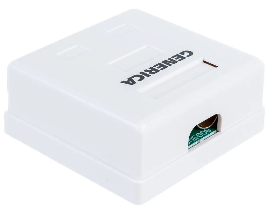

Розетка настенная GENERICA CS2-1C5EF-22-G информационная RJ45 кат.5E FTP 2 порта, CS2-1C5EF-22-G