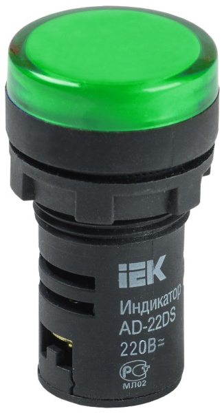 Изображение товара Лампа светосигнальная IEK BLS10-ADDS-230-K06 для электрощитов и промышленности