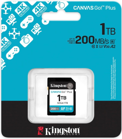 Изображение товара Карта памяти Kingston SDG4/1TB microSD high-speed для мобильных устройств
