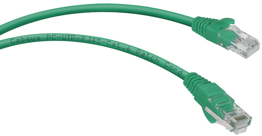 фото Кабель патч-корд U/UTP 6 кат. 0.3м  Cabeus PC-UTP-RJ45-Cat.6-0.3m-GN-LSZH