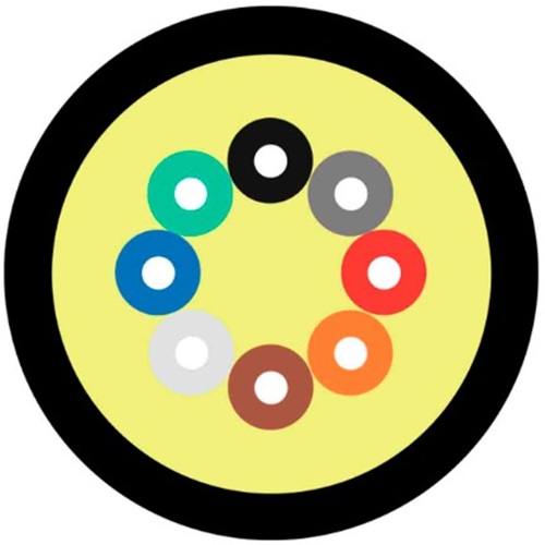 

Кабель волоконно-оптический 62,5/125, 8 волокон TELCORD FK-D-IN/OUT-62-8-HFFR-BK распределительный (Distribution), универсальный (IN/OUT), MM (OM1), H, FK-D-IN/OUT-62-8-HFFR-BK