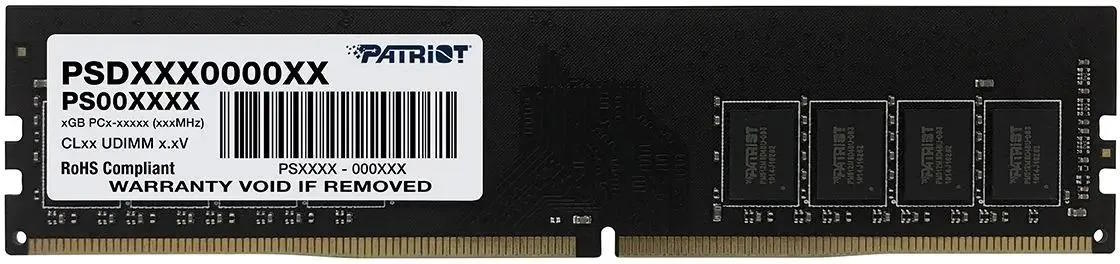 

Модуль памяти DDR4 8GB Patriot Memory PSD48G32002S Signature Line Black PC4-21300 2666MHz CL19 1.2V, PSD48G32002S