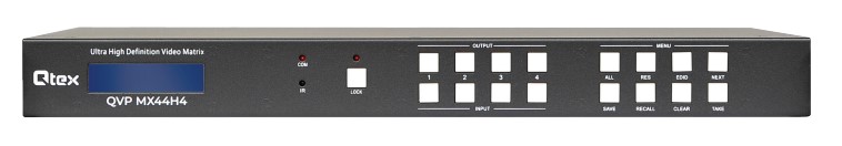 Коммутатор матричный Qtex QVP MX44H4 бесподрывный 4x4 HDMI 2.0 4K60 с возможностью организации видеостены