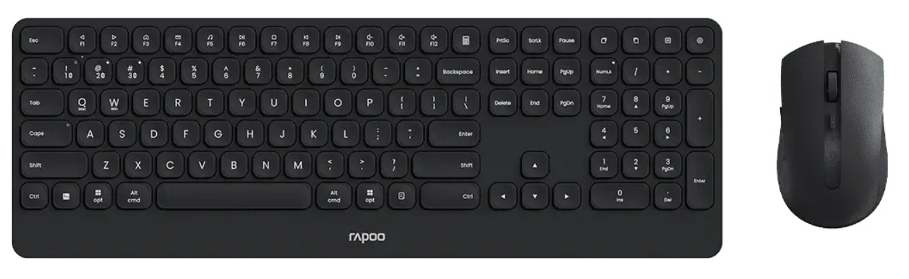 

Клавиатура и мышь Wireless Rapoo 9510M цвет: черный, 9510M