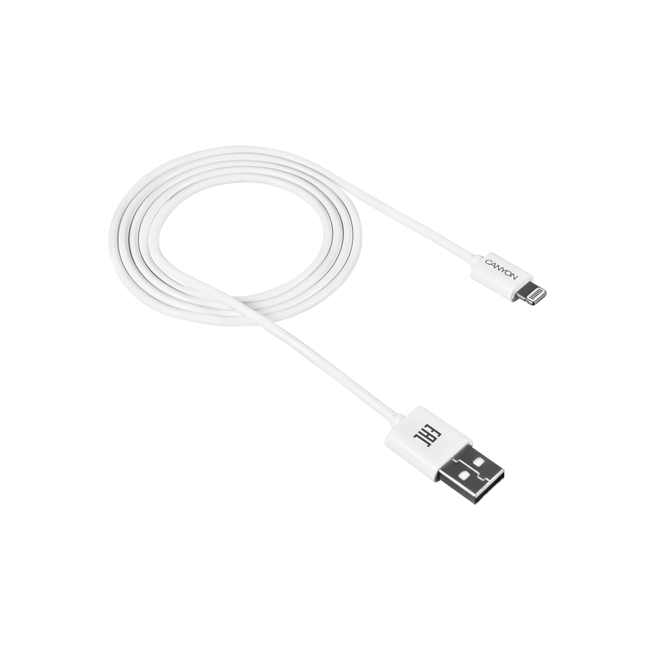 

Кабель интерфейсный Canyon CFI-1 Lightning/USB, 1m, white, CFI-1