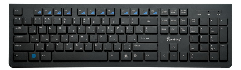 

Клавиатура SmartBuy ONE 206 SBK-206US-K мультимедийная Slim, USB, черная, ONE 206