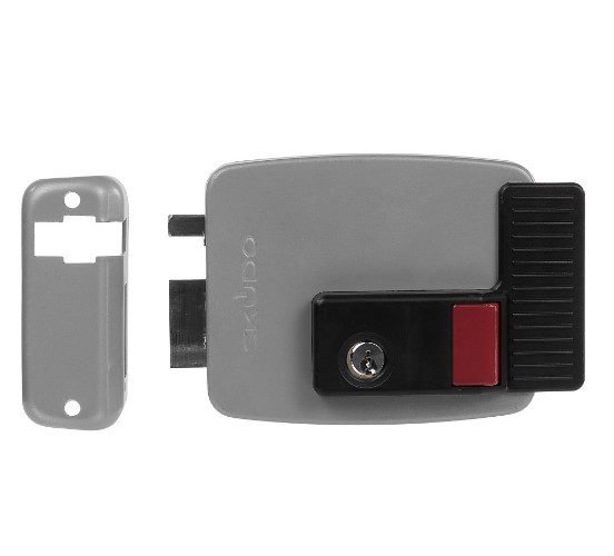 Замок Skudo SK-EMU-N20-CR электромеханический накладной, нормально-закрытый, для дверей левого открывания вовнутрь