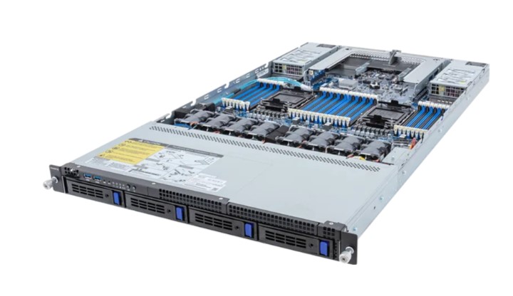 

Серверная платформа 1U GIGABYTE R183-S93-ABB1 (2*LGA4677, C741, 32*DDR5, 4*3.5"/2.5" SATA/SAS, 2*PCIe, 2*800W 80+ Platinum, 2*USB 3.2, Mini-DP), R183-S93-ABB1