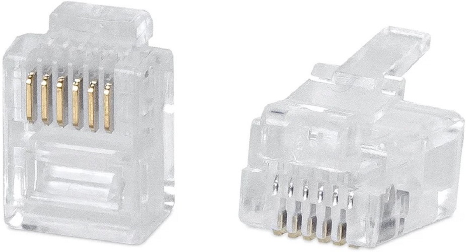 

Коннектор Cabeus 6P6C телефонный RJ-12, 6P6C