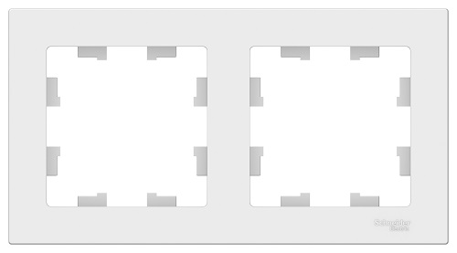 

Рамка Schneider Electric ATN000102 AtlasDesign, 2-постовая, универсальная, белая, ATN000102