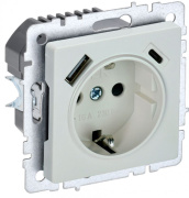 фото Розетка с заземлением IEK BR-R14-16-U22-018-K36